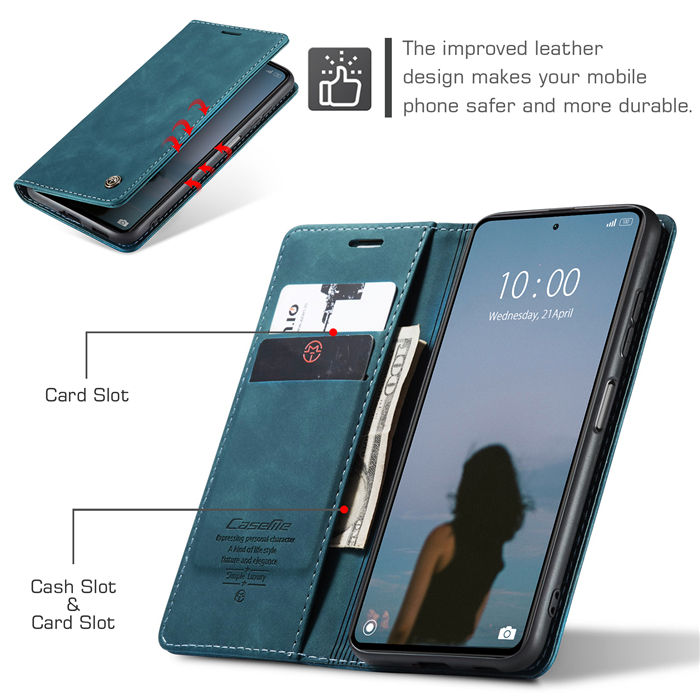 CaseMe Xiaomi Redmi Note 12 Pro Plus Wallet Retro Suede Leather Case