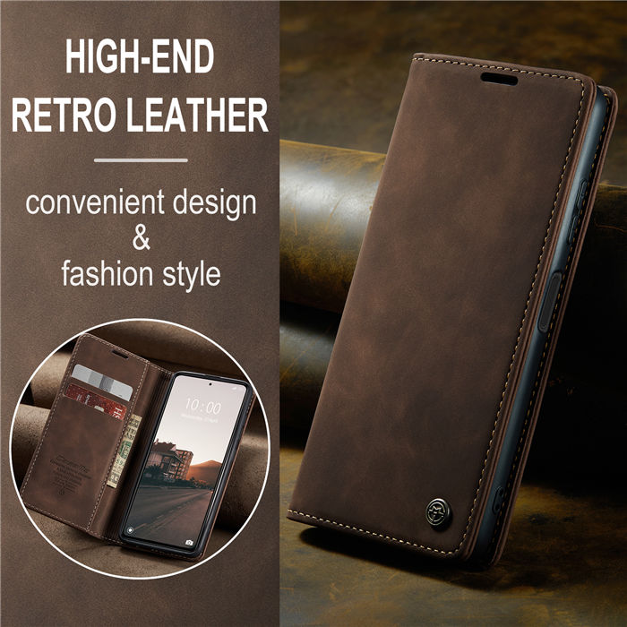 CaseMe Xiaomi Redmi Note 12 Pro Plus Wallet Retro Suede Leather Case