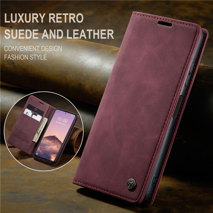 CaseMe Xiaomi Redmi Note 12 Pro Plus Wallet Retro Suede Leather Case