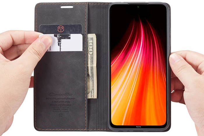 CaseMe Xiaomi Redmi Note 8 Wallet Kickstand Magnetic Flip Leather Case