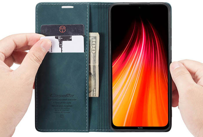 CaseMe Xiaomi Redmi Note 8 Wallet Kickstand Magnetic Flip Leather Case