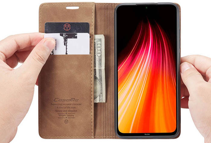 CaseMe Xiaomi Redmi Note 8 Wallet Kickstand Magnetic Flip Leather Case