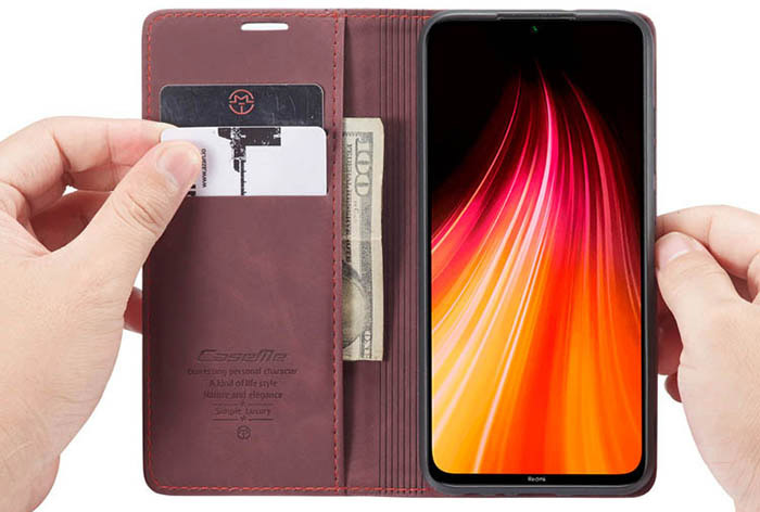 CaseMe Xiaomi Redmi Note 8 Wallet Kickstand Magnetic Flip Leather Case