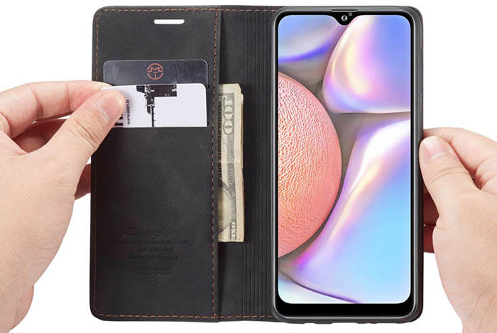 CaseMe Samsung Galaxy A10S Wallet Kickstand Magnetic Flip Leather Case