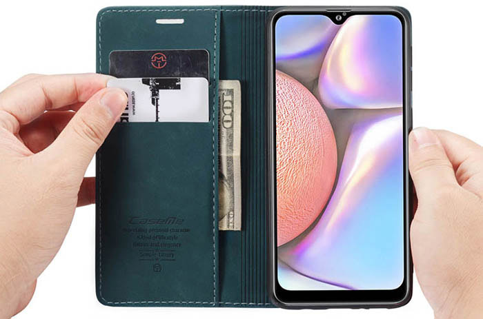 CaseMe Samsung Galaxy A10S Wallet Kickstand Magnetic Flip Leather Case