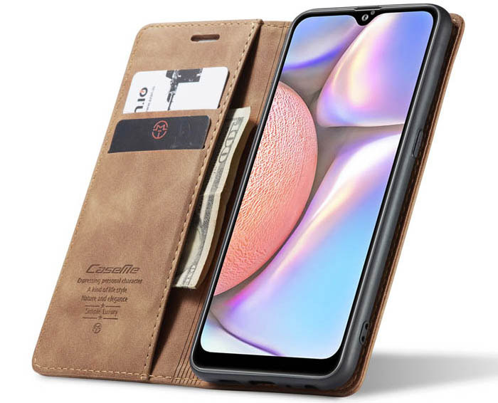 CaseMe Samsung Galaxy A10S Wallet Kickstand Magnetic Flip Leather Case