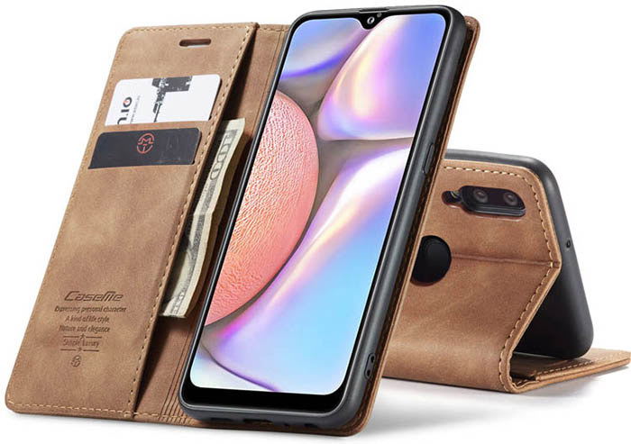 CaseMe Samsung Galaxy A10S Wallet Kickstand Magnetic Flip Leather Case