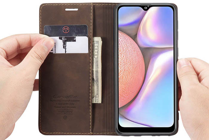 CaseMe Samsung Galaxy A10S Wallet Kickstand Magnetic Flip Leather Case