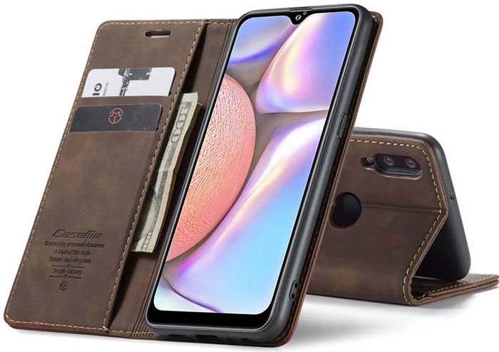 CaseMe Samsung Galaxy A10S Wallet Kickstand Magnetic Flip Leather Case