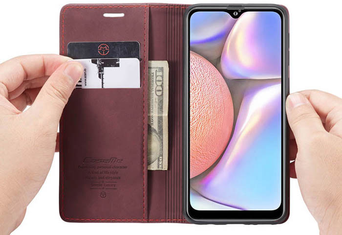 CaseMe Samsung Galaxy A10S Wallet Kickstand Magnetic Flip Leather Case