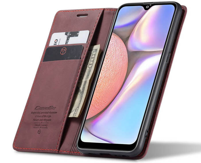 CaseMe Samsung Galaxy A10S Wallet Kickstand Magnetic Flip Leather Case