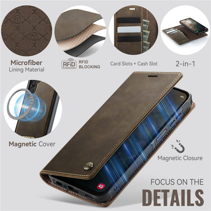 CaseMe Samsung Galaxy A15 2-in-1 Magnetic Wallet Case
