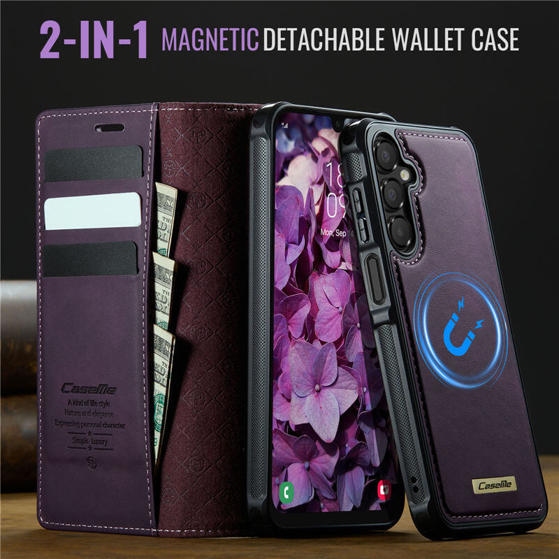 CaseMe Samsung Galaxy A15 2-in-1 Magnetic Wallet Case