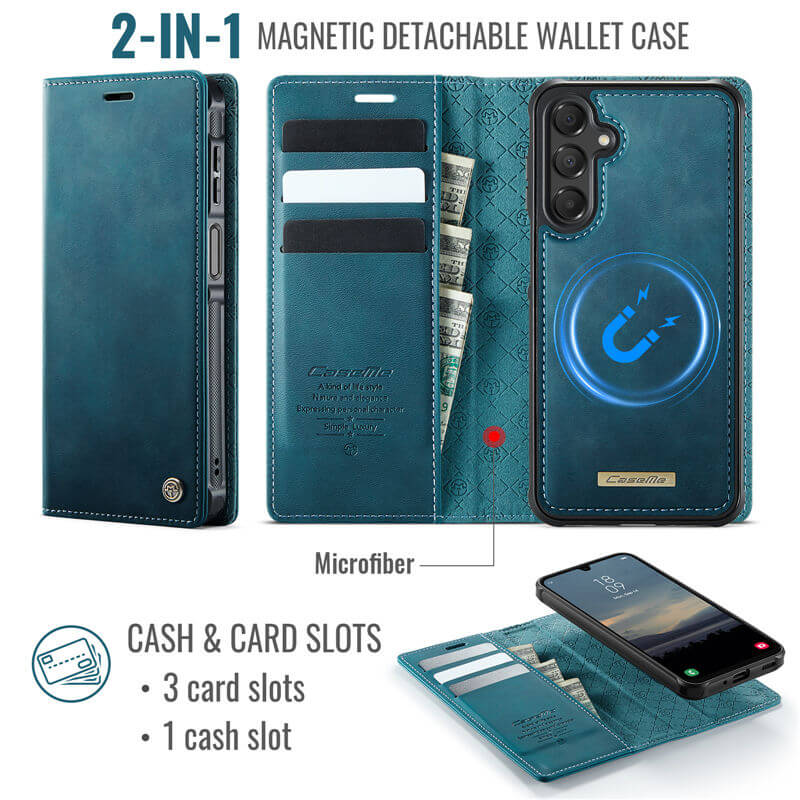 CaseMe Samsung Galaxy A16 5G 2-in-1 Magnetic Wallet Case