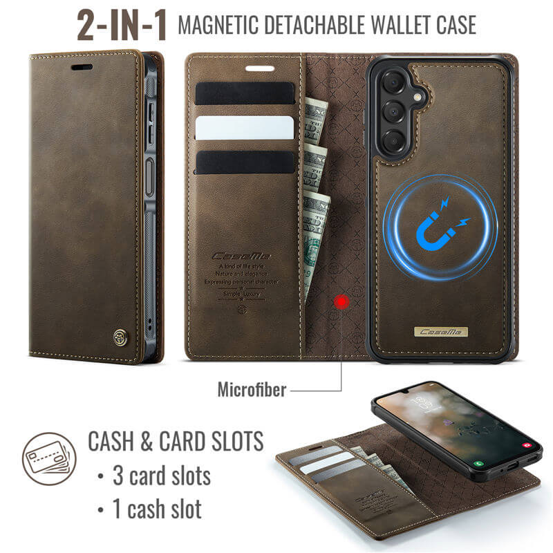 CaseMe Samsung Galaxy A16 5G 2-in-1 Magnetic Wallet Case