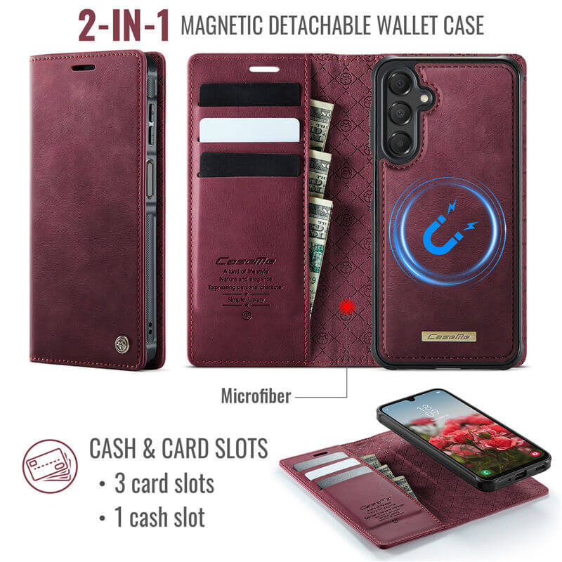CaseMe Samsung Galaxy A16 5G 2-in-1 Magnetic Wallet Case