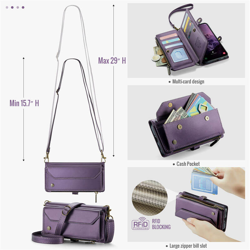 CaseMe Samsung Galaxy A17 Wallet RFID Blocking Crossbody Phone Case