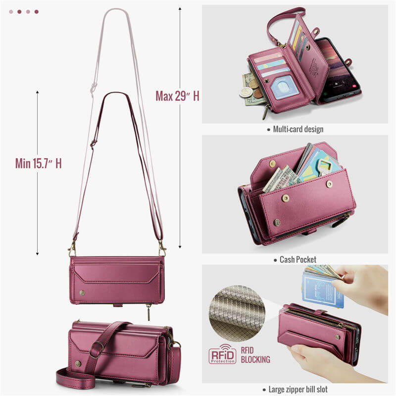 CaseMe Samsung Galaxy A17 Wallet RFID Blocking Crossbody Phone Case