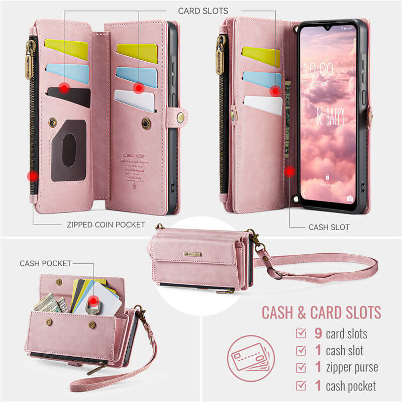 CaseMe Samsung Galaxy A17 Crossbody Wallet Case