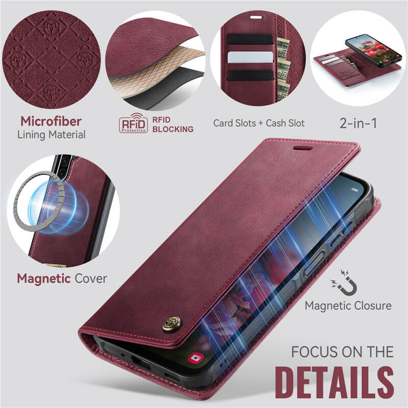 CaseMe Samsung Galaxy A17 2-in-1 Magnetic Wallet Case