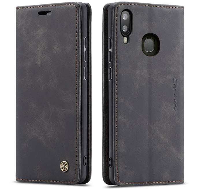 CaseMe Samsung Galaxy A20 Retro Wallet Kickstand Magnetic Flip Leather Case