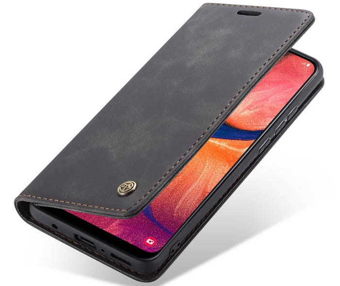 CaseMe Samsung Galaxy A20 Retro Wallet Kickstand Magnetic Flip Leather Case