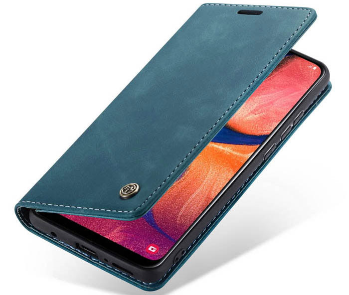 CaseMe Samsung Galaxy A20 Retro Wallet Kickstand Magnetic Flip Leather Case