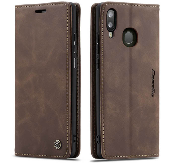 CaseMe Samsung Galaxy A30 Retro Wallet Kickstand Magnetic Flip Leather Case