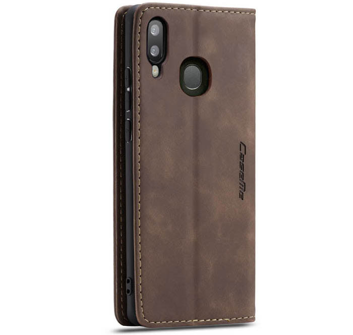 CaseMe Samsung Galaxy A30 Retro Wallet Kickstand Magnetic Flip Leather Case