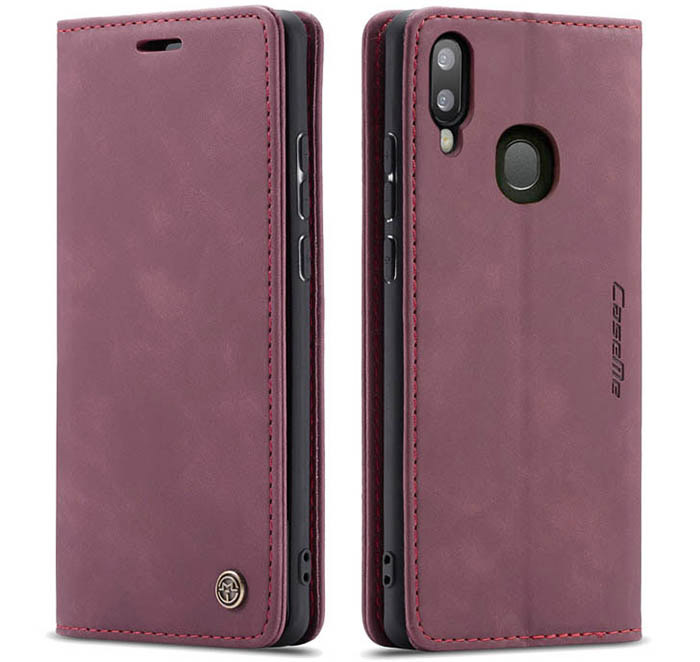 CaseMe Samsung Galaxy A30 Retro Wallet Kickstand Magnetic Flip Leather Case