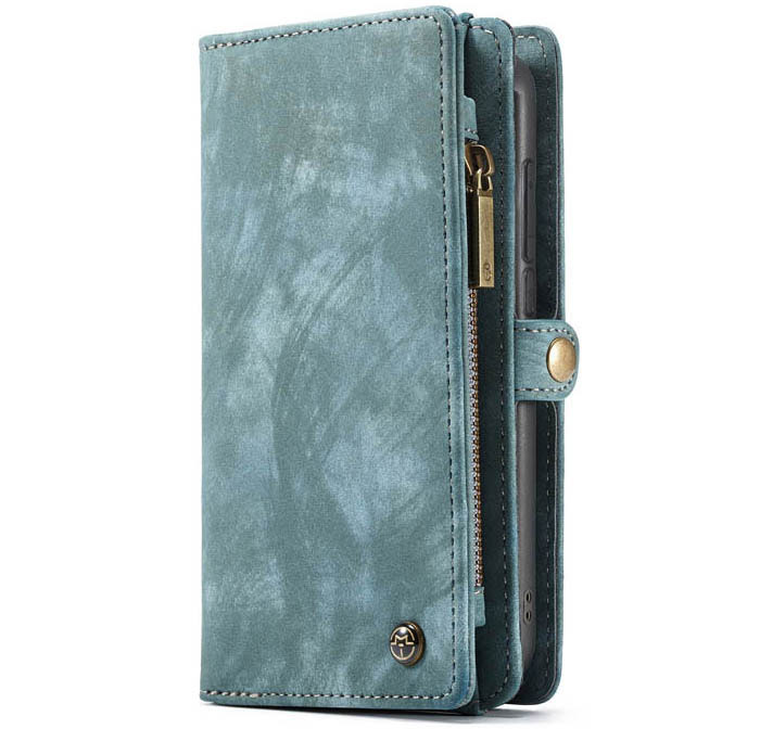 CaseMe Samsung Galaxy A20e Zipper Wallet Magnetic Detachable 2 in 1 Case