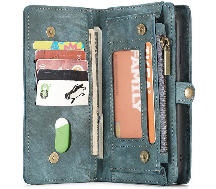 CaseMe Samsung Galaxy A20e Zipper Wallet Magnetic Detachable 2 in 1 Case