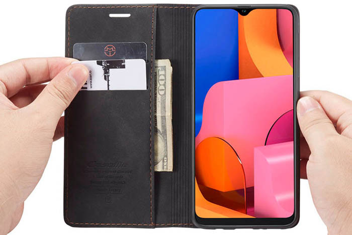 CaseMe Samsung Galaxy A20S Wallet Kickstand Magnetic Flip Leather Case