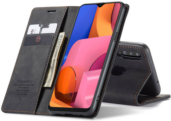 CaseMe Samsung Galaxy A20S Wallet Kickstand Magnetic Flip Leather Case