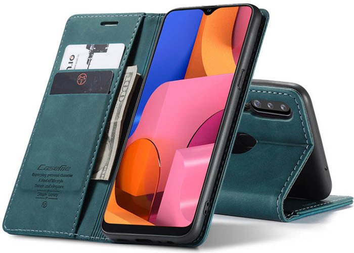 CaseMe Samsung Galaxy A20S Wallet Kickstand Magnetic Flip Leather Case