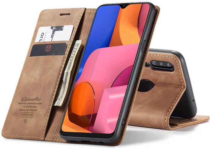 CaseMe Samsung Galaxy A20S Wallet Kickstand Magnetic Flip Leather Case