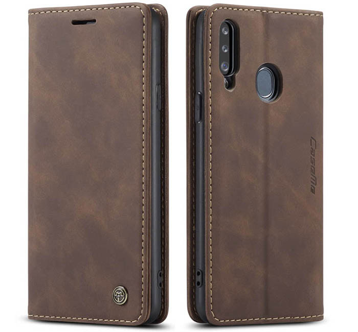 CaseMe Samsung Galaxy A20S Wallet Kickstand Magnetic Flip Leather Case