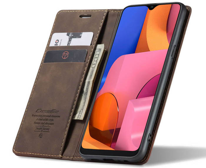 CaseMe Samsung Galaxy A20S Wallet Kickstand Magnetic Flip Leather Case