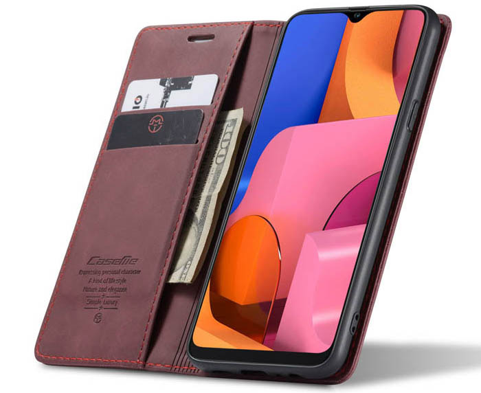 CaseMe Samsung Galaxy A20S Wallet Kickstand Magnetic Flip Leather Case