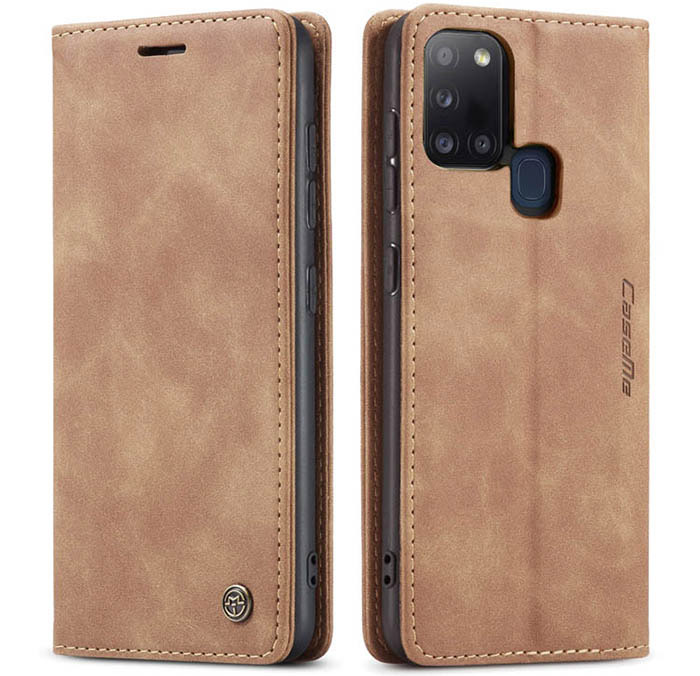 CaseMe Samsung Galaxy A21S Wallet Kickstand Magnetic Flip Leather Case