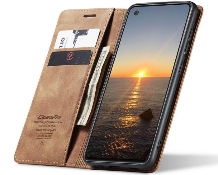 CaseMe Samsung Galaxy A21S Wallet Kickstand Magnetic Flip Leather Case