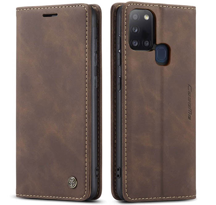 CaseMe Samsung Galaxy A21S Wallet Kickstand Magnetic Flip Leather Case