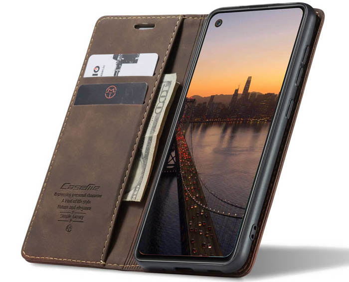 CaseMe Samsung Galaxy A21S Wallet Kickstand Magnetic Flip Leather Case