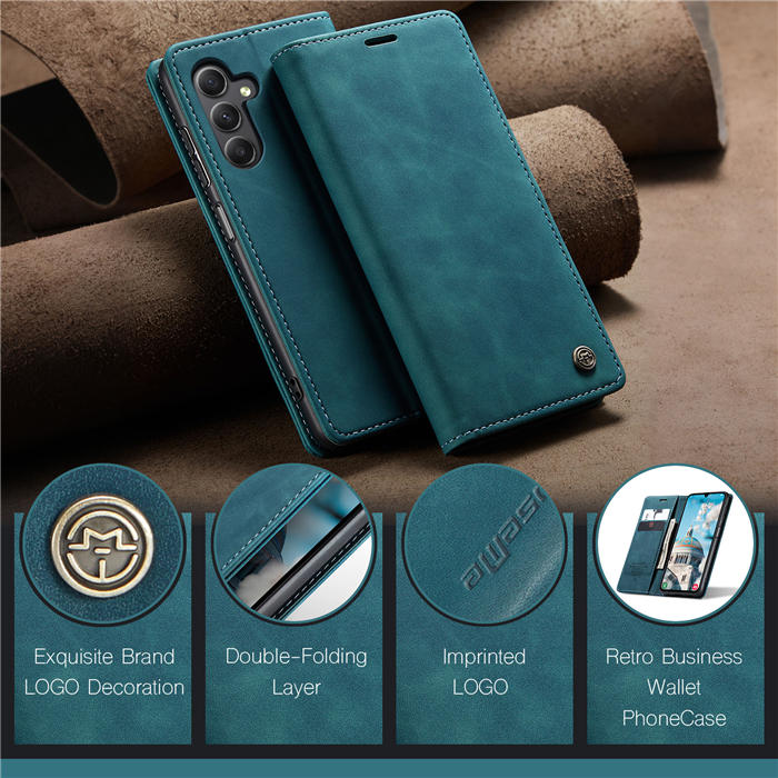 CaseMe Samsung Galaxy A24 4G Wallet Suede Leather Case