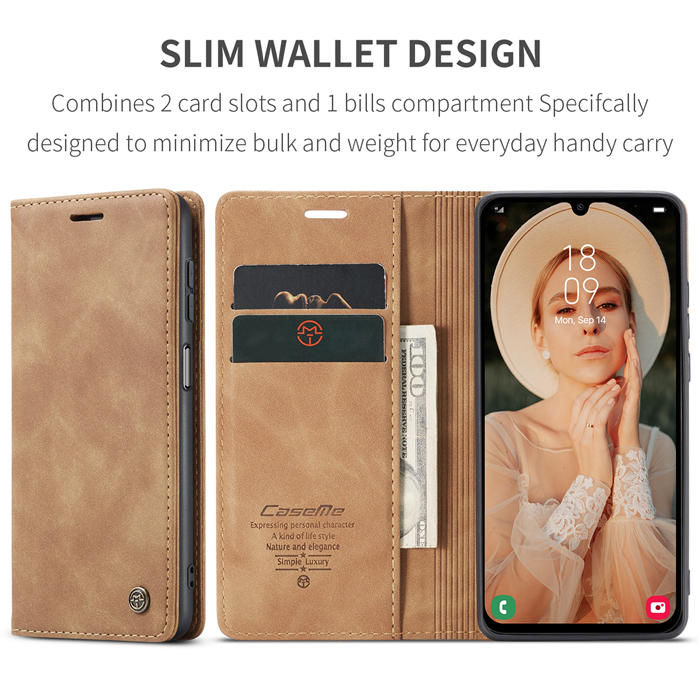 CaseMe Samsung Galaxy A24 4G Wallet Suede Leather Case