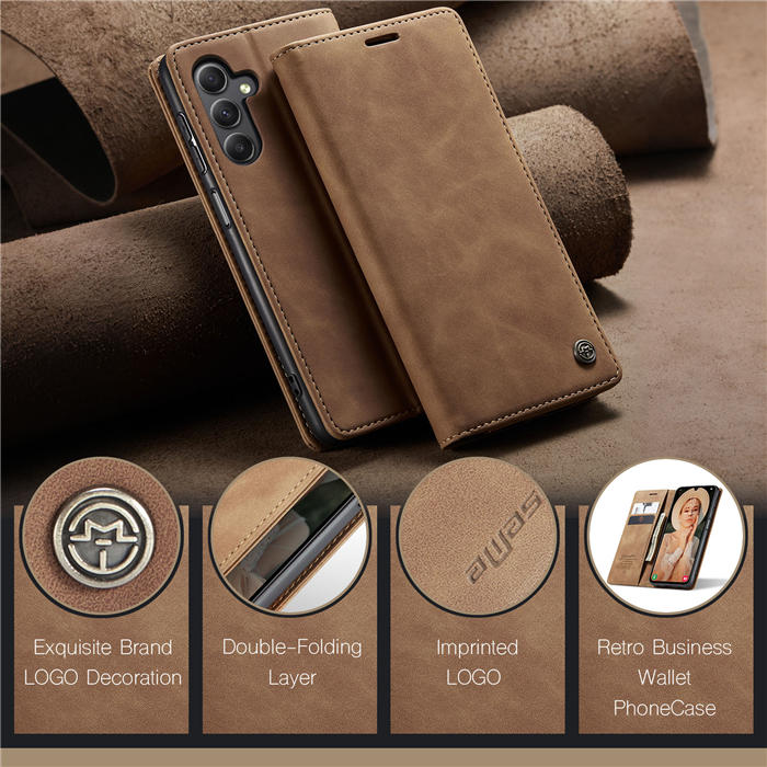 CaseMe Samsung Galaxy A24 4G Wallet Suede Leather Case