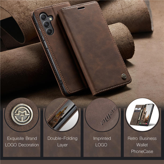 CaseMe Samsung Galaxy A24 4G Wallet Suede Leather Case