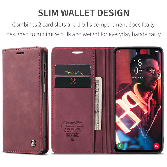 CaseMe Samsung Galaxy A24 4G Wallet Suede Leather Case