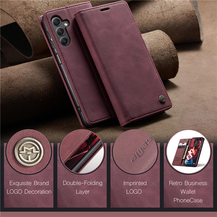 CaseMe Samsung Galaxy A24 4G Wallet Suede Leather Case