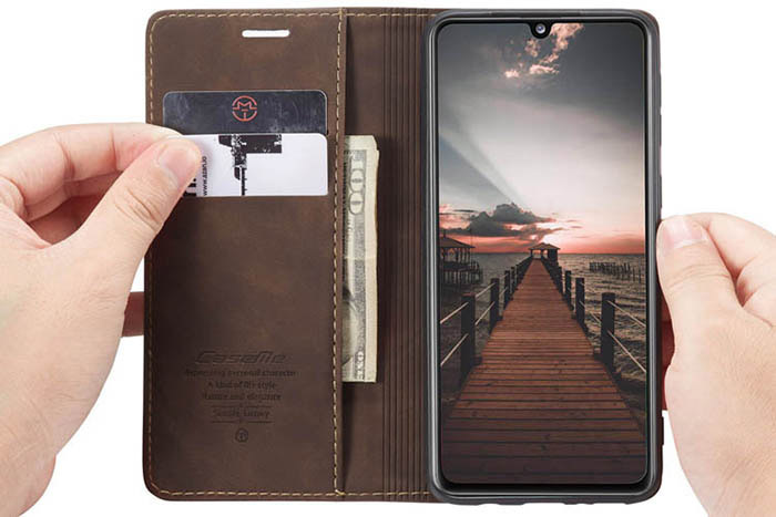 CaseMe Samsung Galaxy A31 Wallet Kickstand Magnetic Flip Leather Case